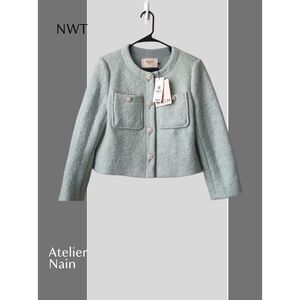 NWT NAIN ATELIER Crop Wool Blend Blazer, Sz S